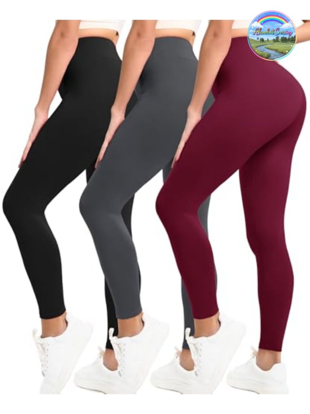 High Waisted Butter Soft Leggings Tummy Control Yoga Pants 3 Pack